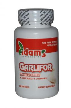 Scaderea colesterolului cu GARLIFOR 500mg 60cps ADAMS VISION