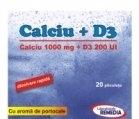 CALCIU+D3 1000mg 20pl REMEDIA - Produse naturiste
